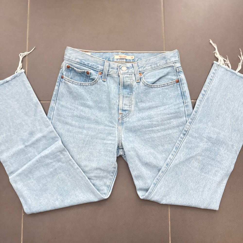 Levi's Light Blue Denim Jeans with Brown Patch